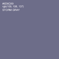 #6D6C89 - Storm Gray Color Image