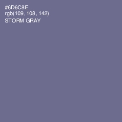 #6D6C8E - Storm Gray Color Image