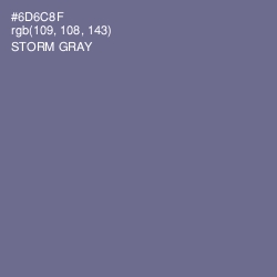 #6D6C8F - Storm Gray Color Image