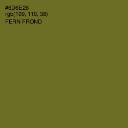 #6D6E26 - Fern Frond Color Image