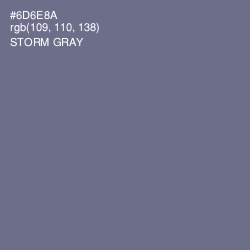 #6D6E8A - Storm Gray Color Image