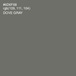 #6D6F68 - Dove Gray Color Image