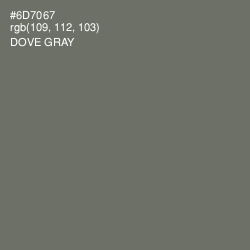 #6D7067 - Dove Gray Color Image