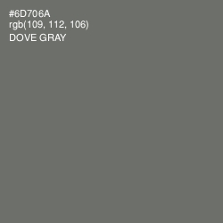 #6D706A - Dove Gray Color Image