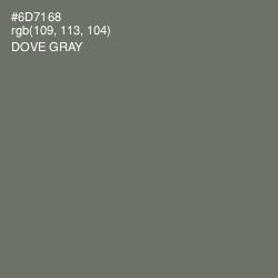 #6D7168 - Dove Gray Color Image