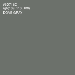 #6D716C - Dove Gray Color Image