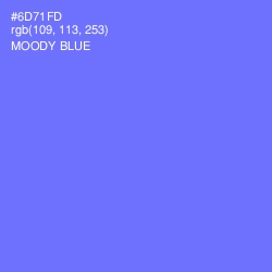 #6D71FD - Moody Blue Color Image