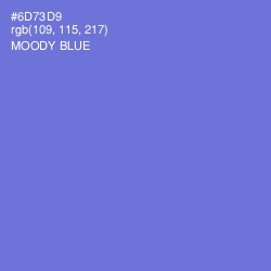 #6D73D9 - Moody Blue Color Image