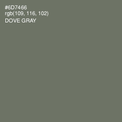 #6D7466 - Dove Gray Color Image