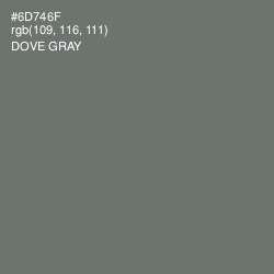 #6D746F - Dove Gray Color Image