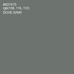 #6D7470 - Dove Gray Color Image