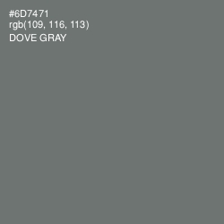 #6D7471 - Dove Gray Color Image