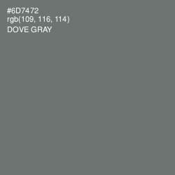 #6D7472 - Dove Gray Color Image