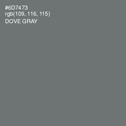 #6D7473 - Dove Gray Color Image