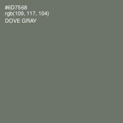 #6D7568 - Dove Gray Color Image