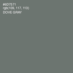 #6D7571 - Dove Gray Color Image