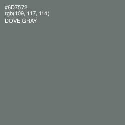 #6D7572 - Dove Gray Color Image