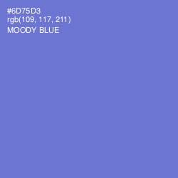 #6D75D3 - Moody Blue Color Image
