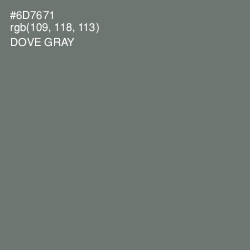 #6D7671 - Dove Gray Color Image