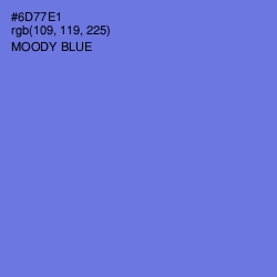 #6D77E1 - Moody Blue Color Image