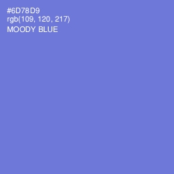 #6D78D9 - Moody Blue Color Image