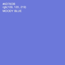 #6D78DB - Moody Blue Color Image