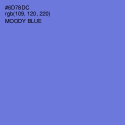 #6D78DC - Moody Blue Color Image