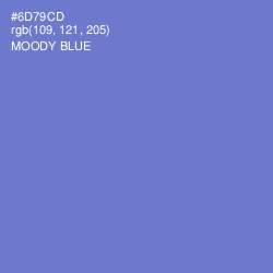 #6D79CD - Moody Blue Color Image