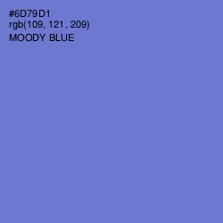 #6D79D1 - Moody Blue Color Image