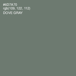 #6D7A70 - Dove Gray Color Image