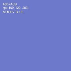 #6D7ACB - Moody Blue Color Image