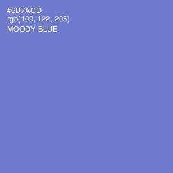 #6D7ACD - Moody Blue Color Image