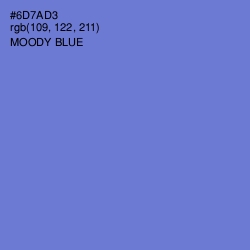 #6D7AD3 - Moody Blue Color Image