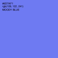 #6D7AF1 - Moody Blue Color Image