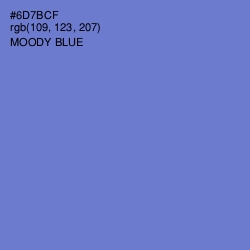 #6D7BCF - Moody Blue Color Image