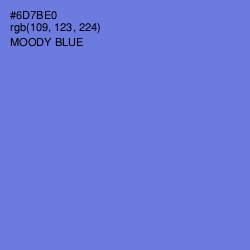 #6D7BE0 - Moody Blue Color Image