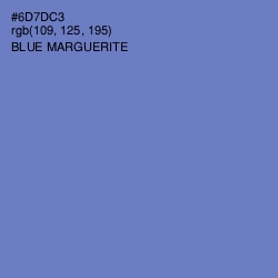 #6D7DC3 - Blue Marguerite Color Image