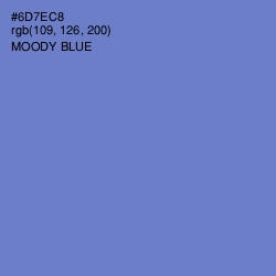 #6D7EC8 - Moody Blue Color Image