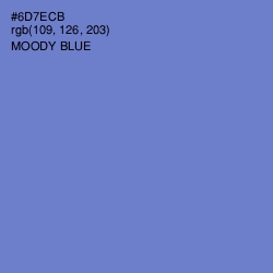 #6D7ECB - Moody Blue Color Image