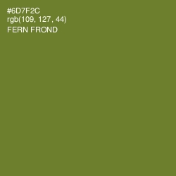 #6D7F2C - Fern Frond Color Image