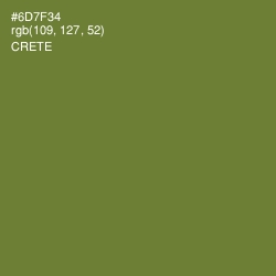 #6D7F34 - Crete Color Image