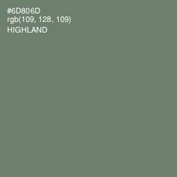 #6D806D - Highland Color Image