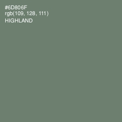 #6D806F - Highland Color Image