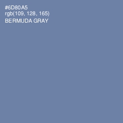 #6D80A5 - Bermuda Gray Color Image