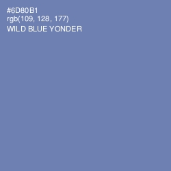 #6D80B1 - Wild Blue Yonder Color Image