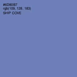 #6D80B7 - Ship Cove Color Image