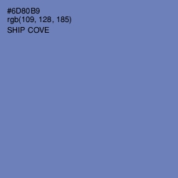 #6D80B9 - Ship Cove Color Image