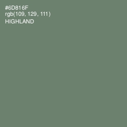 #6D816F - Highland Color Image