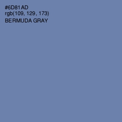 #6D81AD - Bermuda Gray Color Image