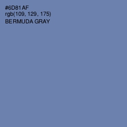 #6D81AF - Bermuda Gray Color Image